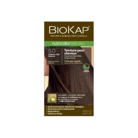 TEINTURE CHEVEUX 5.0 CHATAIN CLAIR NATUREL BIOKAP DELICATO