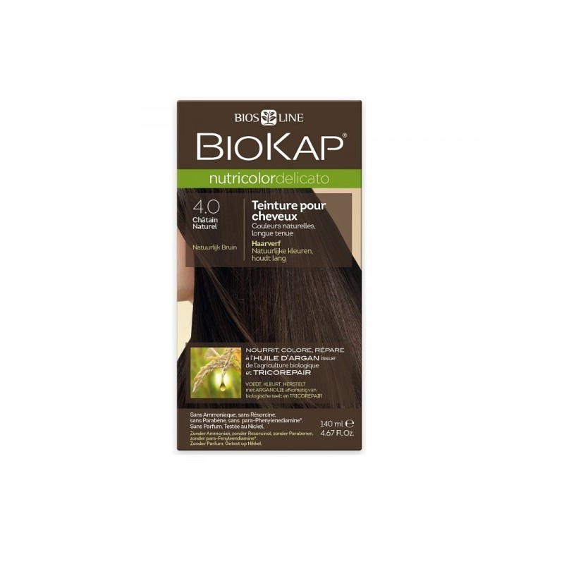 TEINTURE CHEVEUX 4.0 CHATAIN NATUREL BIOKAP DELICATO